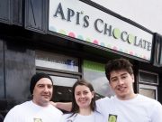 Business owner Maria Lukacova with husband Andre and Transition Year student son Api