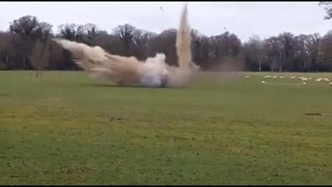 Dramatic moment Stradbally grenade is exploded