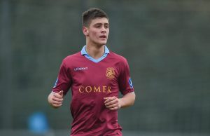 Aaron Conway during the friendly match between Galway United and FAI Colleges and Universities