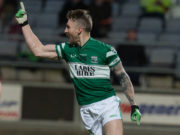 Zach Tuohy celebrates a goal against Emo in the 2015 Laois SFC final, the last time he played for The Town