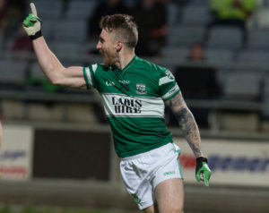 Zach Tuohy celebrates a goal against Emo in the 2015 Laois SFC final, the last time he played for The Town