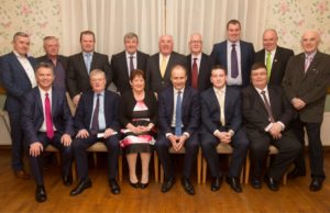 Fianna Fail party members in Laois with Michael Martin