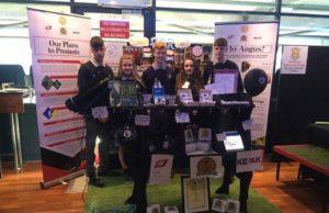 The Coláiste Íosagáin students in Croke Park ahead of the presentation