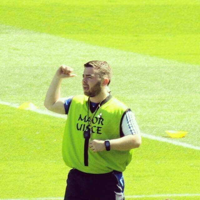 Malone barks out the orders during Laois's warm-up