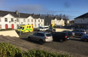 Ambulances on the scene in Portlaoise this morning