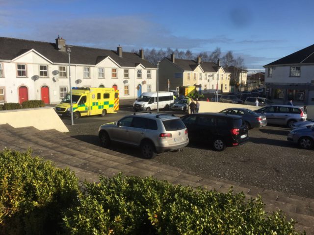 Ambulances on the scene in Portlaoise this morning