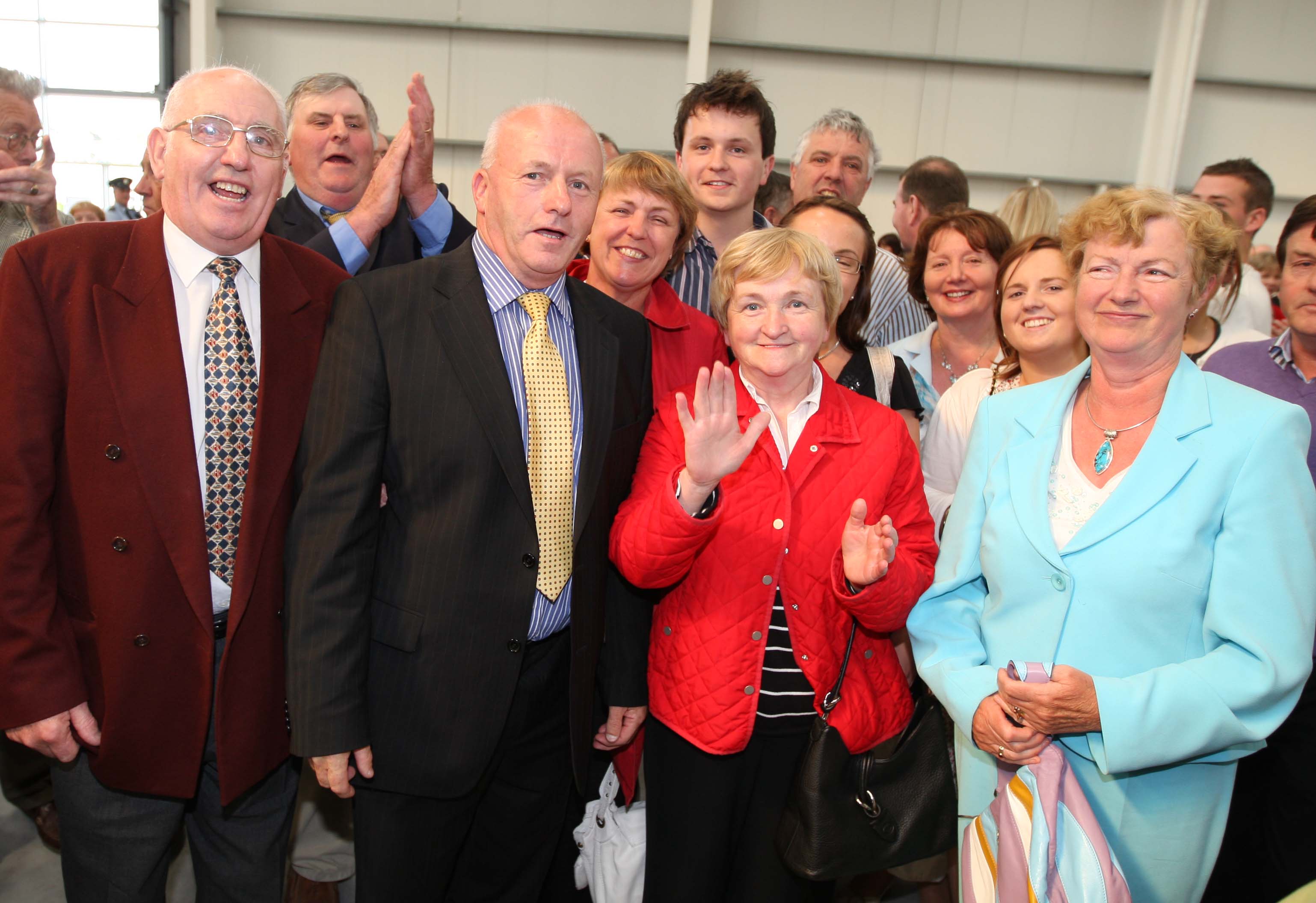 Tom Mulhall with friends and family at the 2009 Local Election count