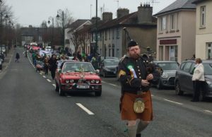 A bag piper led the way at the Abbeyleix parade this afternoon