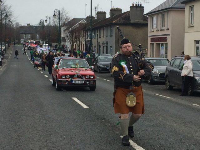 A bag piper led the way at the Abbeyleix parade this afternoon