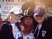 Orla Dunne (left) and Olwyn Hanson after completing the Aer Arann half marathon last year in aid of the Temple Street Childrens Hospital