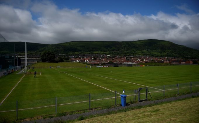 The Laois footballers are in Corrigan Park this afternoon
