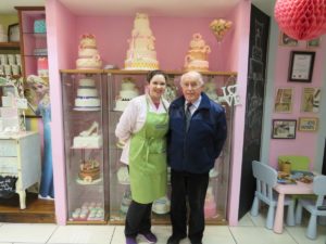 Kelly Ging with her grandfather Joe Ging in her coffee shop and bakery in the Kealew Business Park in Portlaoise
