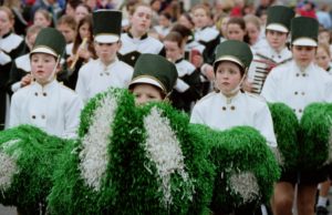 Some cool looking dudes (and dudettes) in the Portlaoise St Patrick's Day parade in 2000