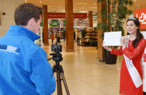 International Rose of Tralee Maggie McEldowney is interviewed for LaoisToday.ie ©Kevin Byrne Photography