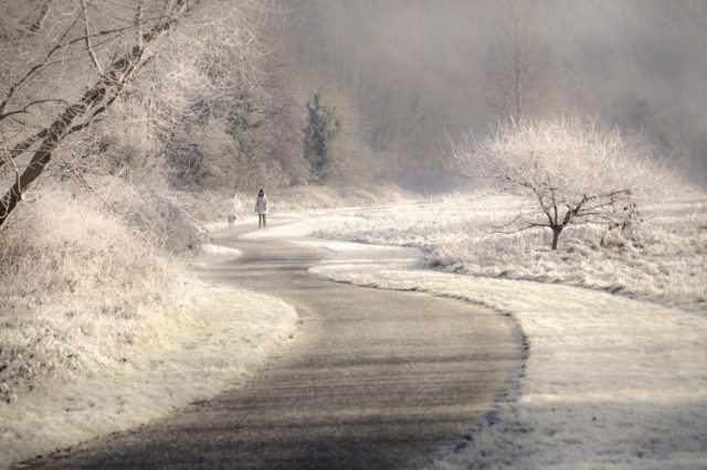 It is snowing in parts of Laois this morning