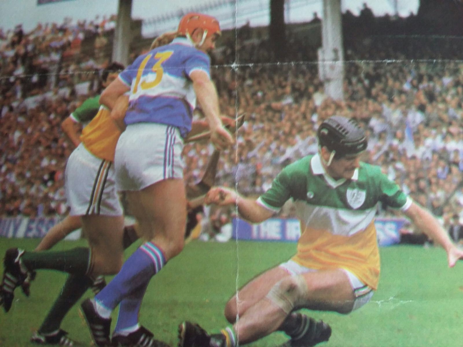 Walsh in action against Aidan Fogorty of Offaly in 1985