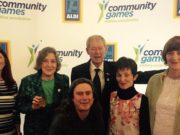 Gillie Walsh Kemmis with her gold medallion in Athlone yesterday at the Community Games Awards