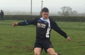 Mark McDonald in action for Raheen FC
