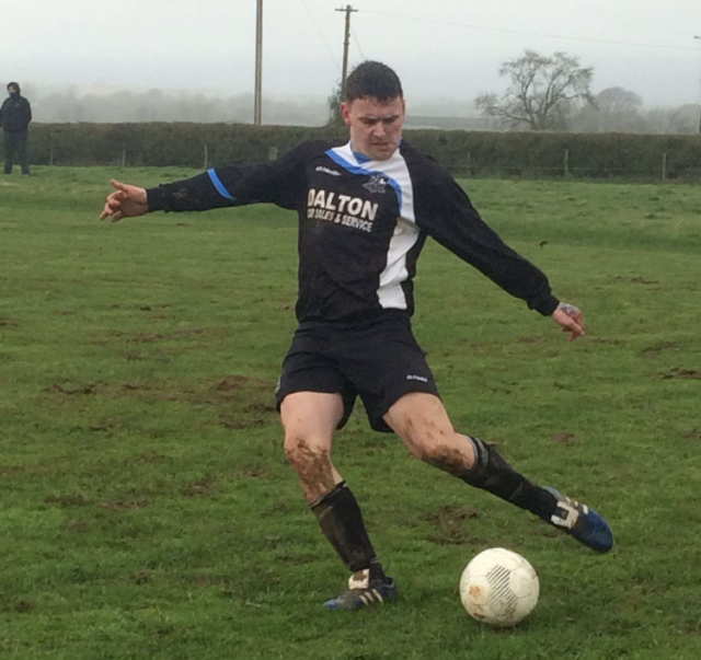 Mark McDonald in action for Raheen FC