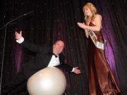 Brendan Hennessy was put through his paces by fitness instructor Rachel Fawsitt at the Laois Rose selection night in the Portlaoise Heritage Hotel. Picture: Alf Harvey.