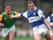 Hughie Emerson in action against Paddy Reynolds of Meath in 1997