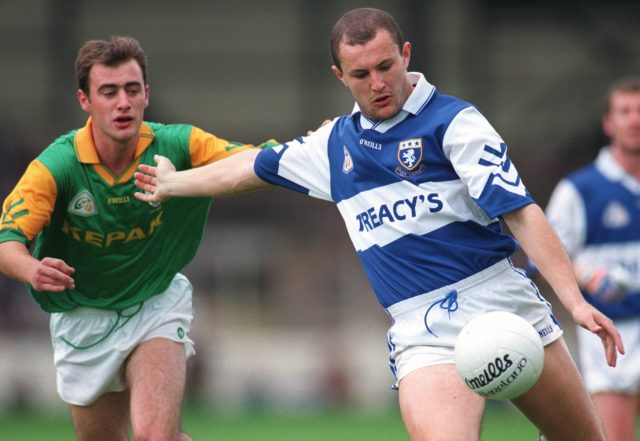 Hughie Emerson in action against Paddy Reynolds of Meath in 1997