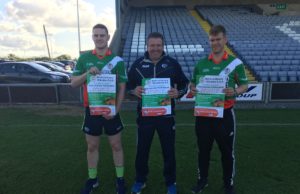 Neil Foyle, Laois manager Eamonn Kelly and Matthew Whelan at the launch of the Borris-Kilcotton Road Hurling tournament