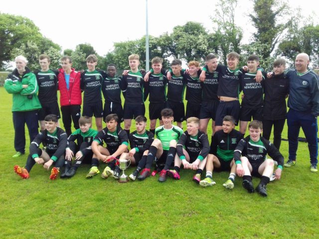 The Portlaoise AFC U-19 team who won the cup at the weekend
