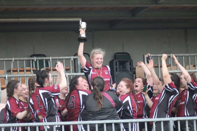 Tara Buggie celebrates as NUIG are crowned All-Ireland champions under her captaincy
