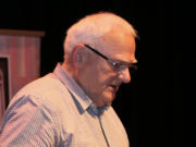 John Smith - a participant in the Open Mic event at Dunamaise Arts Centre , Portlaoise during the Leaves Literary Festival