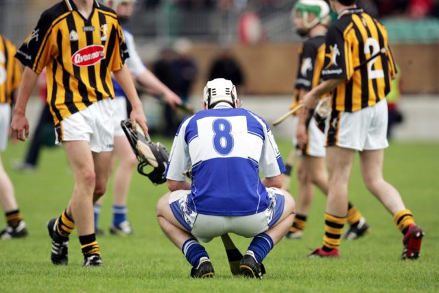 John O'Loughlin ponders after Laois lost to Kilkenny in the Leinster MHC semi-final at Dr. Cullen Park in 2007