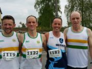John Fenlon, Stephen Hunter, Ciaran Keenan and Colm Burke from the Laois Team who came 2nd in Masters Men over 35s