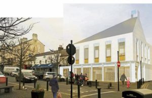 The proposed new library in Portlaoise on the site of the old Shaw's building