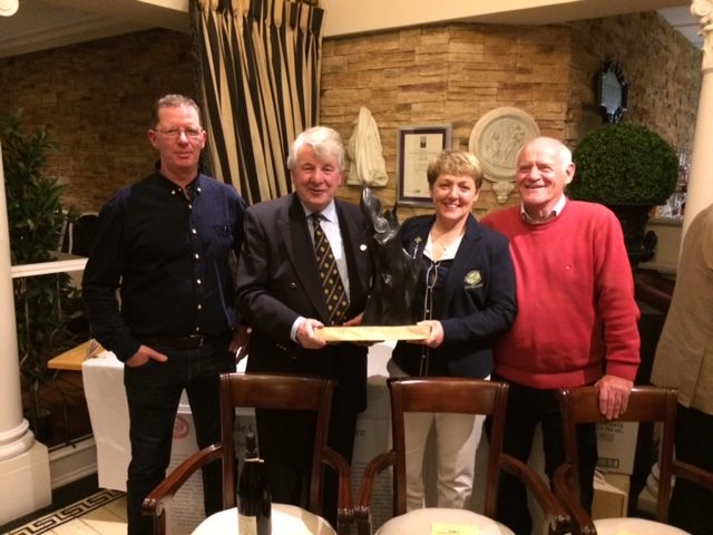 Cuisle Golf Classic Flame Trophy winners John Duffy, Mick Geraghty, Anna Byrne & Damian Turley