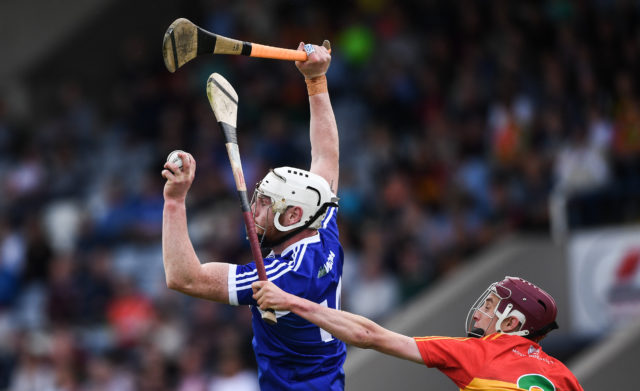 Neil Foyle scored 1-1 for Laois against Carlow in OMoore Park in the All-Ireland Qualifier Preliminary Round clash yesterday