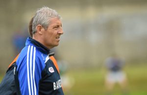 Laois manager Tomas O'Flaharta against Wicklow in 2014 in Aughrim