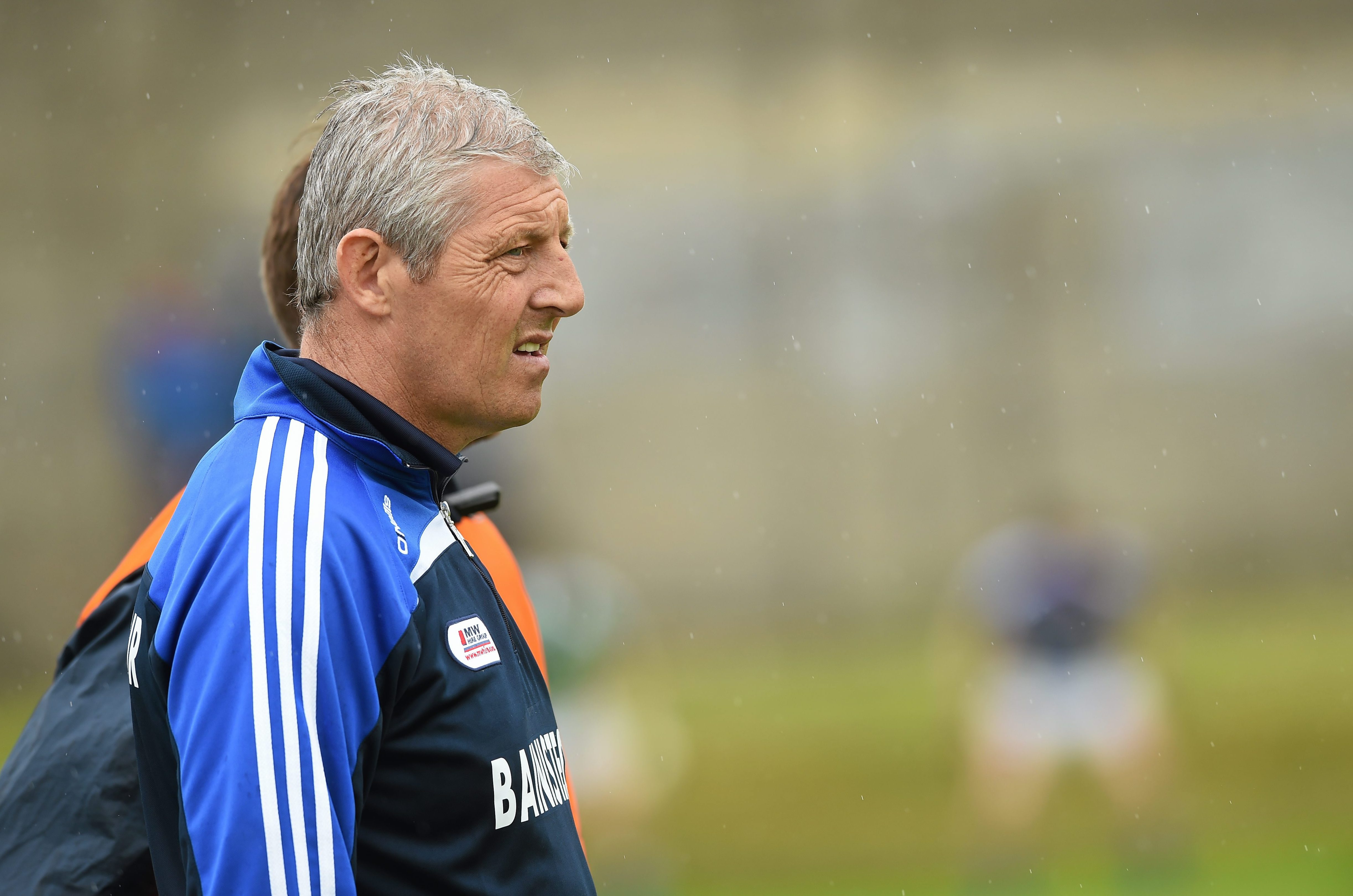 Laois manager Tomas O'Flaharta against Wicklow in 2014 in Aughrim