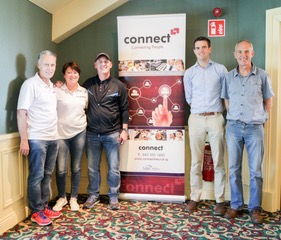 From left - Ian and Teresa Wilson, John Downes, Brian Conroy and Julian Goater, pic James McCormack