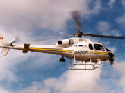 The Garda helicopter was in Stradbally last night