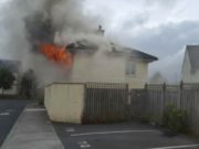 A blaze at a house in Portlaoise
