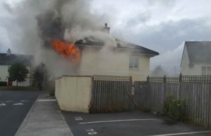 A blaze at a house in Portlaoise