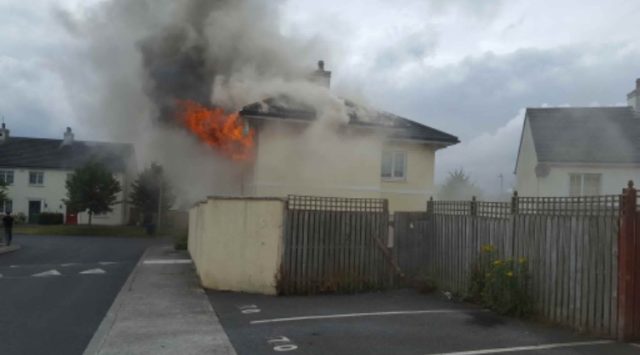A blaze at a house in Portlaoise