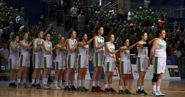 The Ireland U-18 team who beat Great Britain in the European Basketball championships