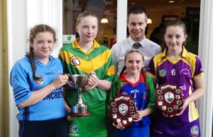 Representatives of the Laois Camogie U-12 clubs who have had their league sponsored by Specsavers