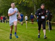 Competitors crossing the line at the Beat the Barge in Vicarstown