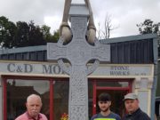 The beautiful Celtic cross carved by three generations of C&D Moran