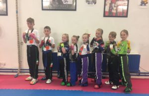 Byron McGuirk, Corey McGuirk, Kayla Leonard, Caitlin Knight, Hannah Reinhardt, Amelia Reinhardt, Kevin Mullen, Ciara McPartlan of Laois Martial Arts