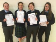 Students from Clonaslee with their Junior Cert results