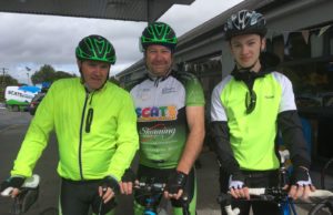 Some of the cyclists who took part in the Mark Attride Memorial Cycle