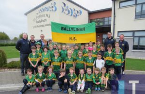 Members of St Patrick's NS with the Ballylinan management